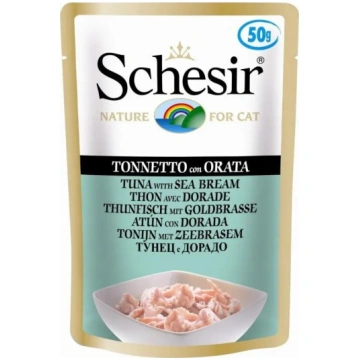 Mitrā kaķu barība Schesir Single Dish Tuncis ar do