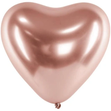 Balons Sirds - Rose Gold Heart Balloon, hromēts ro
