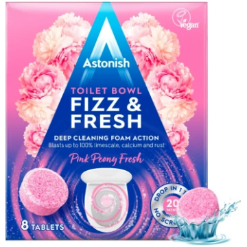 Tualetes poda tīrītājs Astonish FIZZ&FRESH, 8 gab