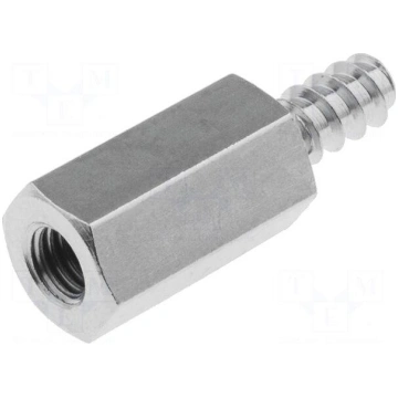 Screwed spacer sleeve | Int.thread: M6 | 12mm | Ex