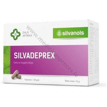 Silvadeprex. Iepakojumā 30 kapsulas
