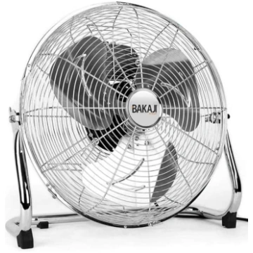Bakaji 2832389 Grīdas ventilators metāla ar lāpsti