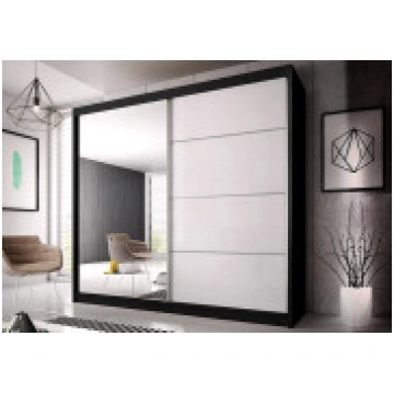 Skapis ar bīdāmām durvīm MULTI 35 (203 cm) melns /