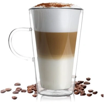 Vialli Design latte krūze ar dubultstikla sieniņām