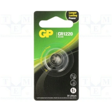 Battery: lithium; CR1220,coin; 3V; 36mAh; non-rech