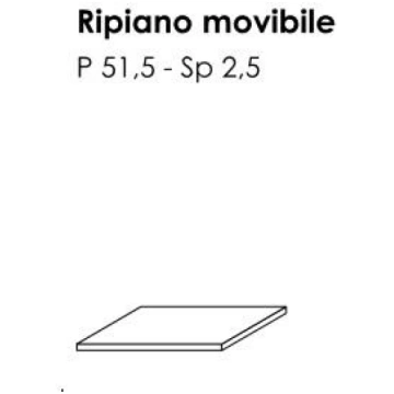 RIPIANO INTERNO ARMADIO BATTENTE GOLF 2021 BY COLO