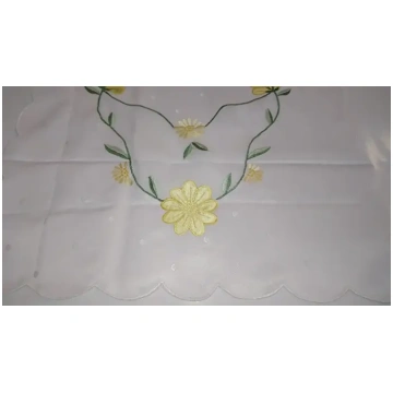 Izšūts galdauts OR 50x100 cm balts ar dzelteniem z