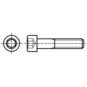 Screw | M14x45 | Head: cheese head | hex key | HEX