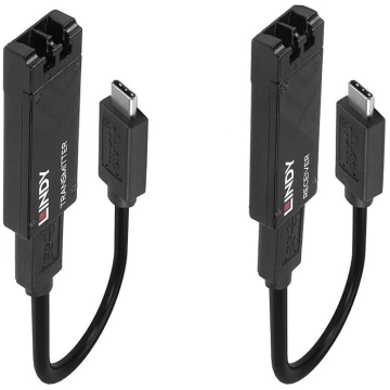Lindy Fibre Optic USB 3.2 Type C Extender (black,