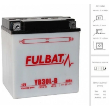 Fulbat - YB30L-B (FB30L-B) - 12V | 300A | 30Ah ART
