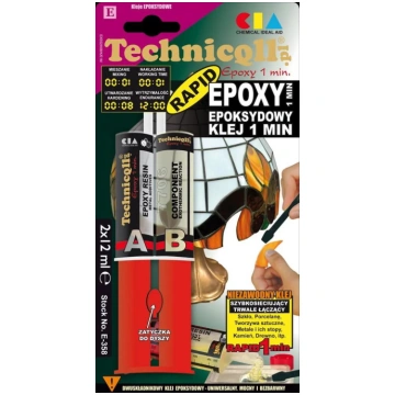 Epoksīda līme Technicqll E-358 1 min caurspīdīga 2