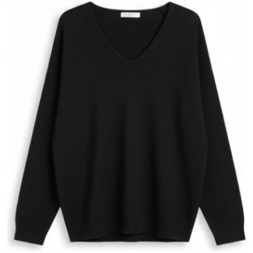 Halfpast8 Maglia Scollo V Viscosa Nero