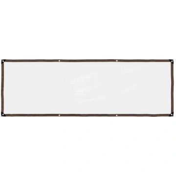 Caurspīdīgs brezents ar cilpiņām, 1x3 m, polietilē