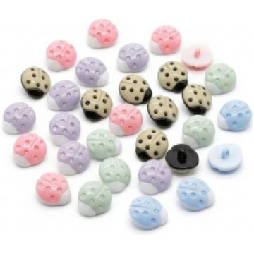 Ladybug Buttons 5pcs Tessiland