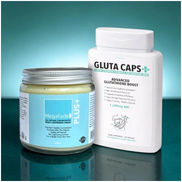 Body Lightening Cream + Gluta Caps Bundle Pack Meg