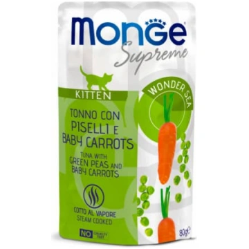 MONGE CAT SUPREME KITTEN konservi kaķēniem Tuncis,