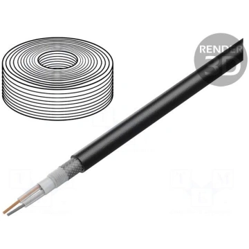 Wire: microphone cable | 2x0,35mm2 | black | OFC |