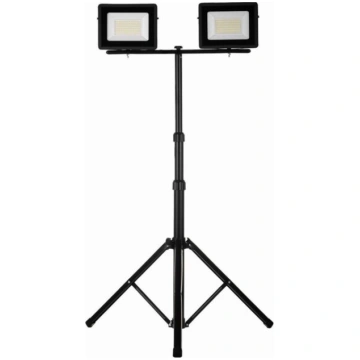 Schmith LED prožektors 2x50W slim ar melnu statīvu