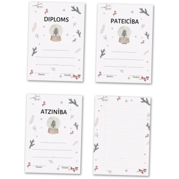 Diploms. Atzinība. Pateicība. Vēstuļu papīrs