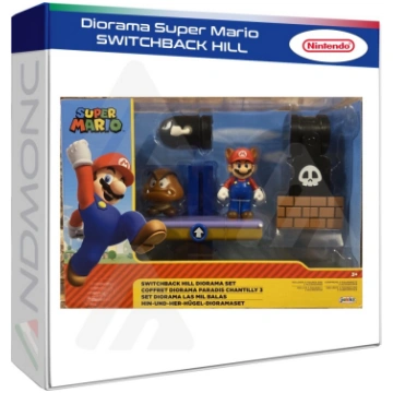 Diorama Super Mario SWITCHBACK HILL personaggi And