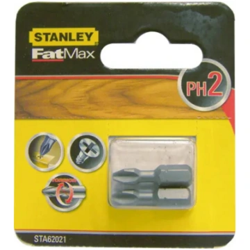 Skrūvgriežu uzgaļi STANLEY PH2 25 mm 2 gab. STA620