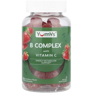 YumVs, B Complex With Vitamin C Gummies, Strawberr