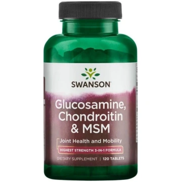 Swanson glikozamīns, hondroitīns un MSM, 750 mg - 