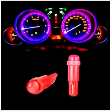 T5 Sarkana 1 diožu LED auto spuldze 12V auto paneļ