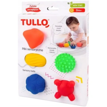 Sensorās bērnu bumbas komplekts 5 gab. Tullo — zīd