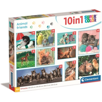 Clementoni CLE puzzle 10w1 SuperKolor Animal frien