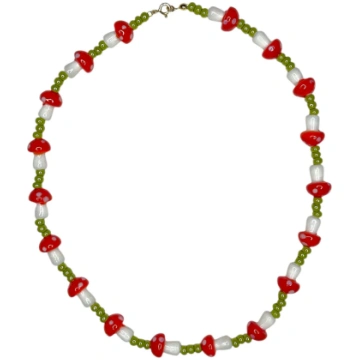 MUSHROOMS BEADED NECKLACE ester & co