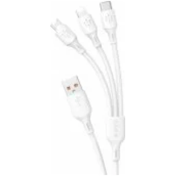 Dudao USB cable to USB-C + micro USB + Lightning 1