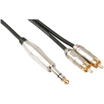 RCA-JACK CABLE - 2 x RCA MALE to JACK 6.35 mm - ST
