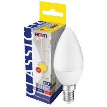 LED spuldze AMM-E14-C37-3,5W-DW 4000K 249lm AMM030