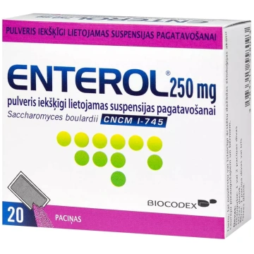 ENTEROL 250 mg pulveris iekšķīgi lietojamas suspen