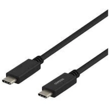 Kabelis DELTACO USB 2.0, Type C - Type C, 1m, meln