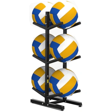 3/5 slāņu sporta bumbu uzglabāšanas statīvs – brīv