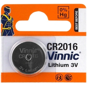 CR2016 baterijas Vinnic litija - iepakojumā 1 gb. 