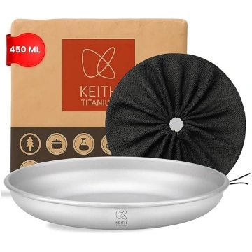 Keith titāna plate - vieglas kempinga plates ar ap