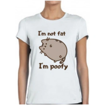 "I'm not fat" sieviešu T-krekls ar sublimācij