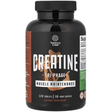 Nature's Craft, Creatine, Tri-Phase, 120 Tabl