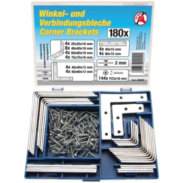 Corner Bracket Set | 180 pcs. (80920) Kraftmann