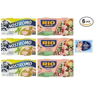 6 iepakojumu Rio Mare Nostromo tunča un zirņu gata