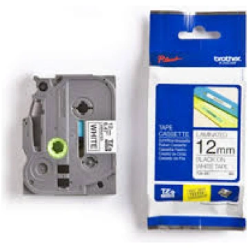 TZe-231 uzlīmju lente melns uz balta 12mm TZE231 4