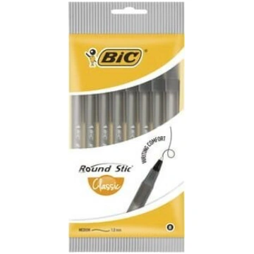Bic Round Stic Classic pildspalvas, melnas, 8gab