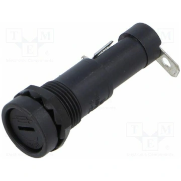 Fuse holder; 6.3x30mm; 15A; 250VAC; on panel; UL94