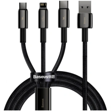 Baseus Tungsten 3in1 Data Charging Cable USB Type 