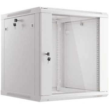 Sienas skapis 19" 12u 600x600mm pelēks (stikla dur