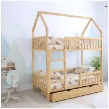 Divstāvu bērnu gulta 180 x 90 cm ar ATVILKTNI G2-K
