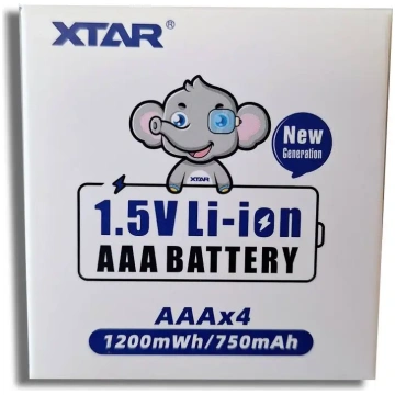 Akumulators - Xtar AAA Li-ion 680/750mAh 1200mWh 1
